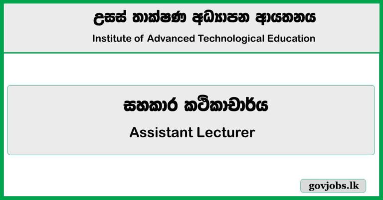 Assistant Lecturer - Institute of Advanced Technological Education Job Vacancies 2024