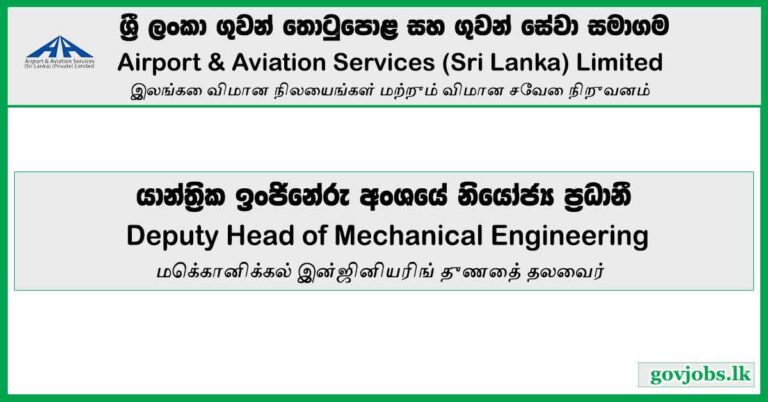 Airport and Aviation Services Private Limited-Deputy Head of Mechanical Engineering Vacancies 2023