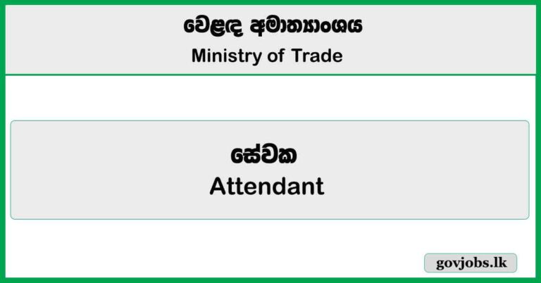 Attendant - Ministry of Trade Job Vacancies 2025
