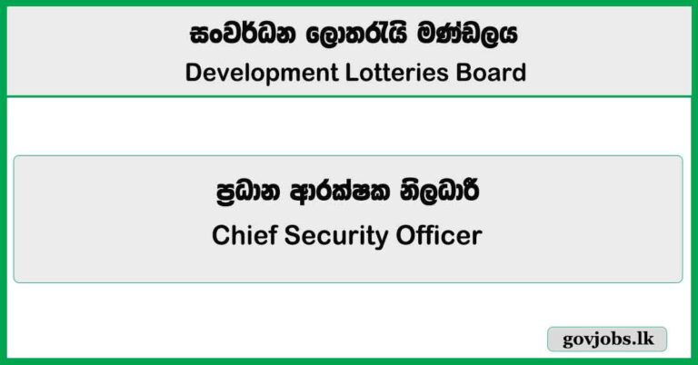 Chief Security Officer - Development Lotteries Board (DLB) Job Vacancies 2025