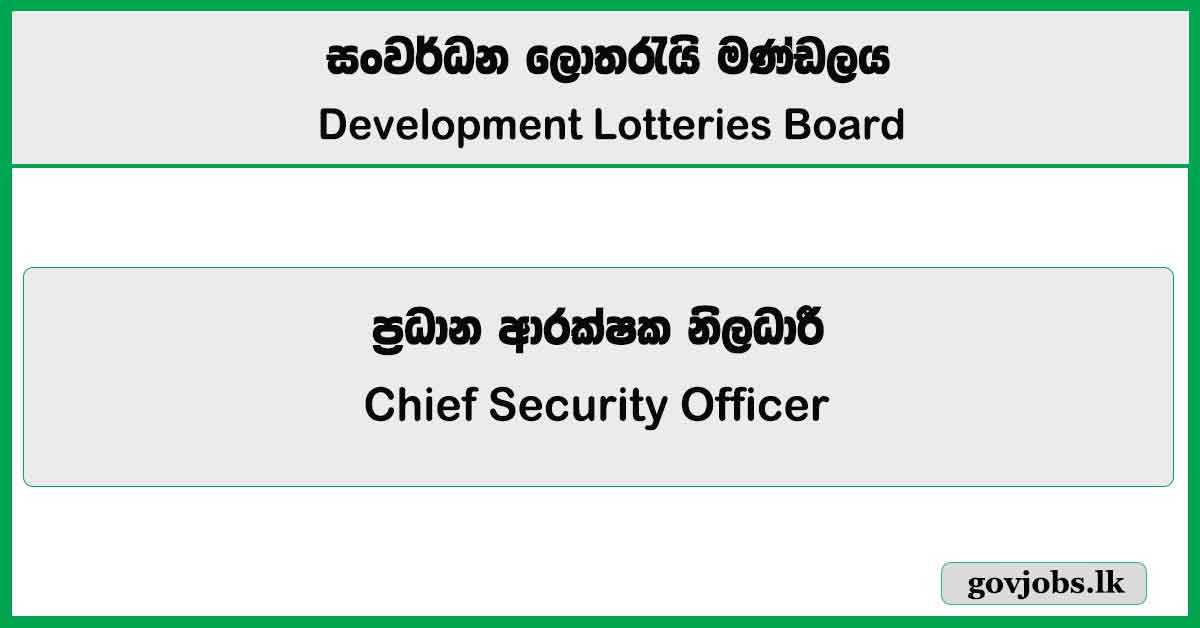 Chief Security Officer - Development Lotteries Board (DLB) Job Vacancies 2025