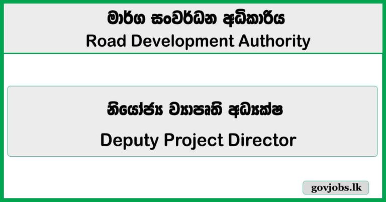 Deputy Project Director - Road Development Authority (RDA) Job Vacancies 2026