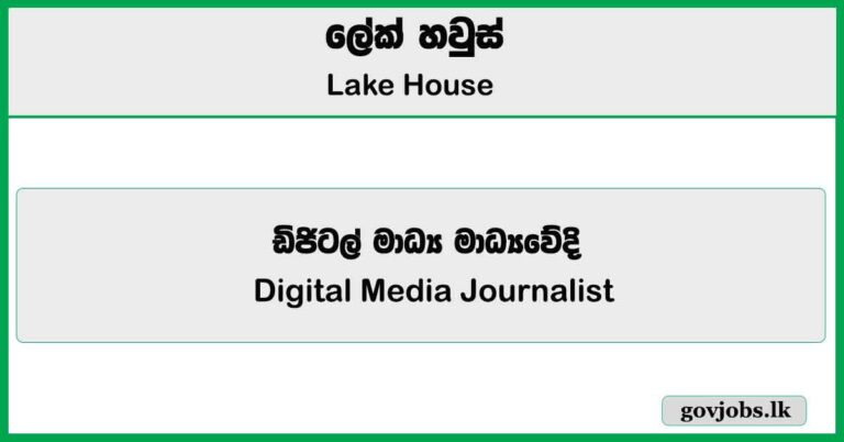 Digital Media Journalist - Lake House Job Vacancies 2025