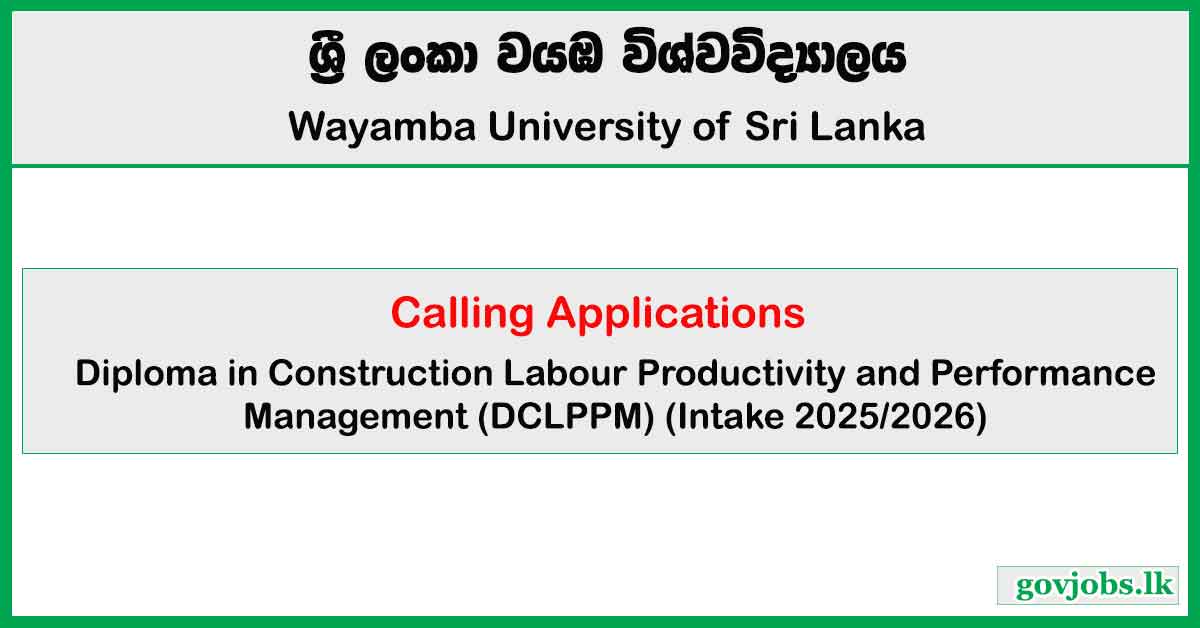 Diploma in Construction Labour Productivity and Performance Management 2025