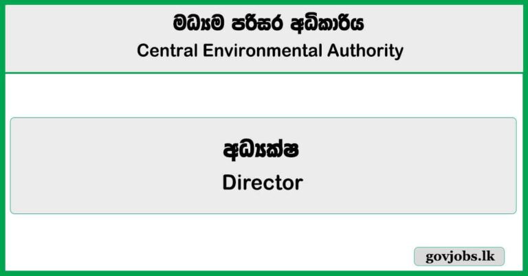 Director (Legal) - Central Environmental Authority Job Vacancies 2025