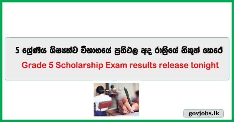 Grade 5 Scholarship Exam results release tonight