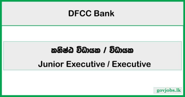 Junior Executive / Executive – Hatton Branch  – DFCC Bank Job Vacancies 2026