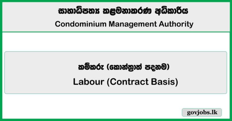 Labour (Contract Basis) - Condominium Management Authority 2026 Job Vacancies