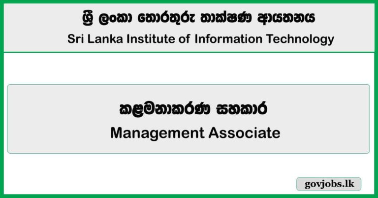 Management Associate (HR) – Sri Lanka Institute of Information Technology (SLIIT) Job Vacancies 2025