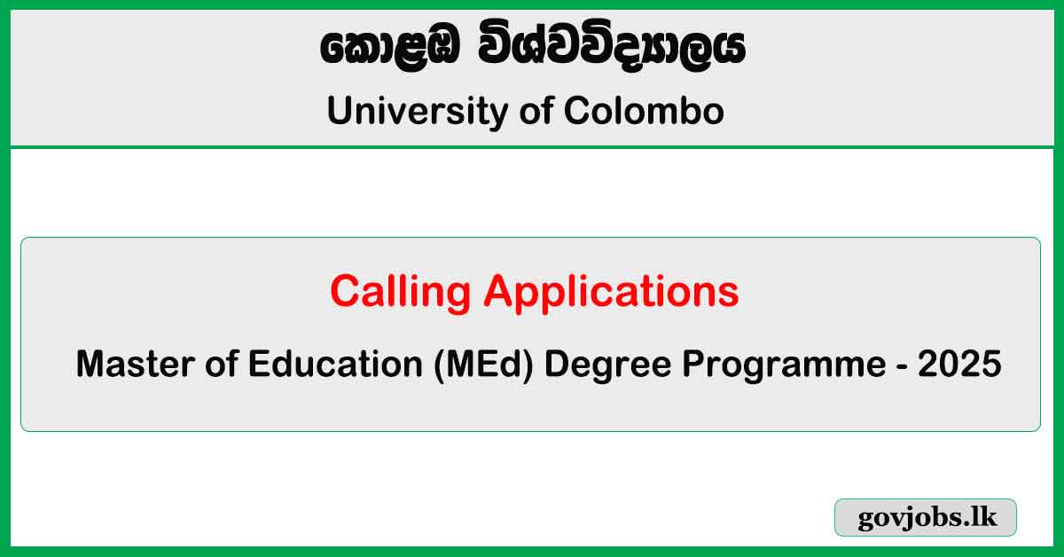 Master of Education (MEd) Degree Programme 2025