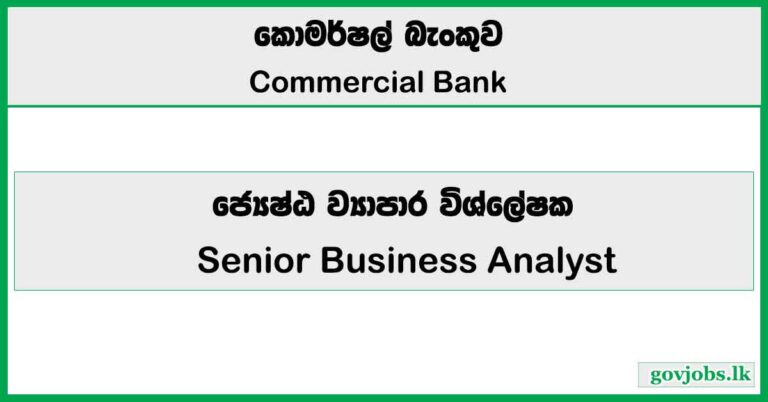 Senior Business Analyst - Digital Marketing - Commercial Bank of Ceylon PLC Vacancies 2026