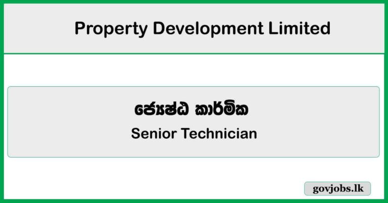 Senior Technician – Property Development Limited Job Vacancies 2025