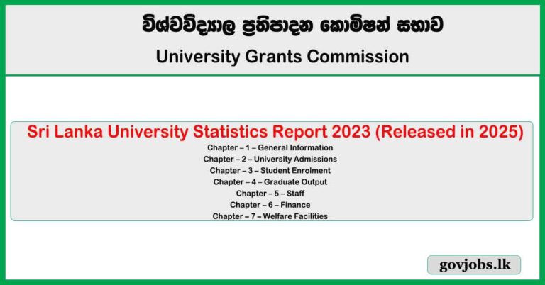Sri Lanka University Statistics Report 2023
