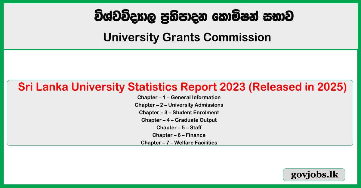 Sri Lanka University Statistics Report 2023
