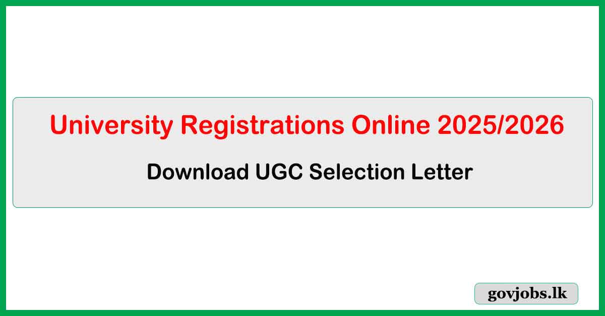 Download UGC Selection Letter 2025/2026 - University Registrations Online